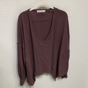 Free People Deep Purple Tunic Top